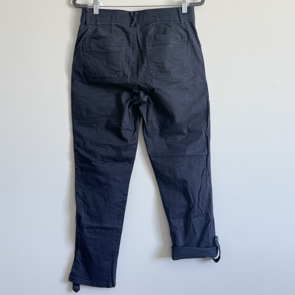 Democracy Pants Womens 8 Grey Ab Technology Cargo Utility Mid Rise Stretch